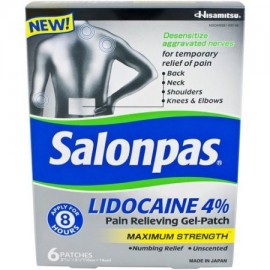 Salonpas Maximum Strength aliviar el dolor Gel-Patch 6 ct