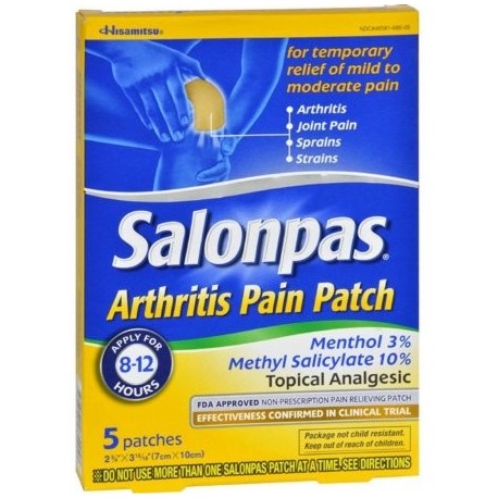 6 Pack - Salonpas dolor de la artritis Parches Cada 5