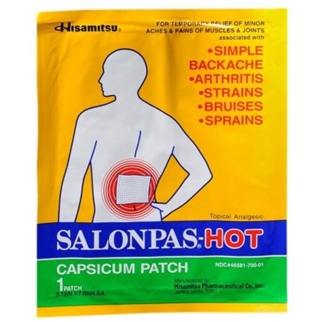 Salonpas - Hot Capsicum Patch 1 Cada (Pack de 3)