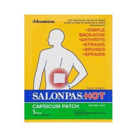 Nueva SALONPAS caliente Capsicum Parche 5.12 X 7.09" - Paquete de 5