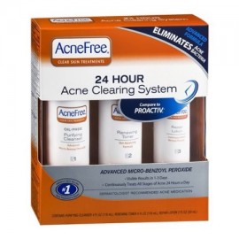 AcneFree 24 horas Sistema de limpieza de acné tóner y loción Kit - 10 Oz paquete de 2