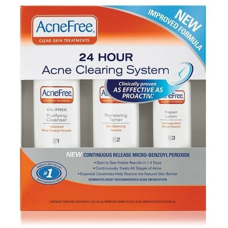 AcneFree 24 Hour Acne Clearing System 1 kit (Pack of 3)