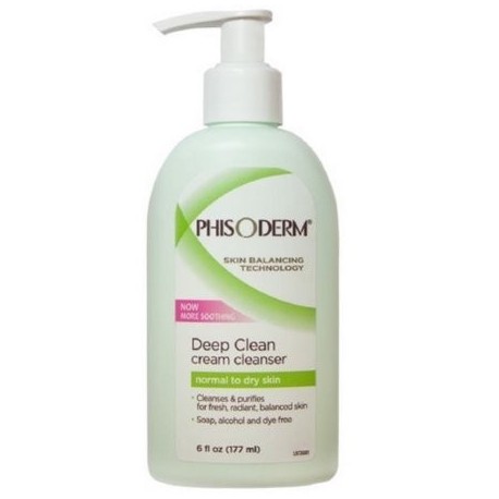 PHISODERM limpieza profunda Crema Limpiadora Para piel normal a seca 6 oz (paquete de 4)