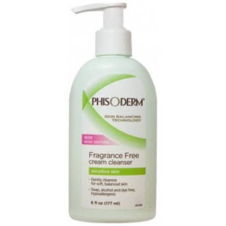 PHISODERM fragancia Crema Limpiadora Piel Sensible 6 oz (paquete de 2)