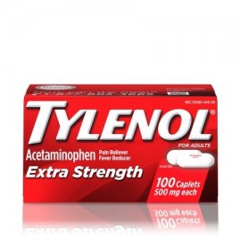 TYLENOL ® Caplets Extra Strength reductor de la fiebre y Analgésico 500 mg 100 ct.