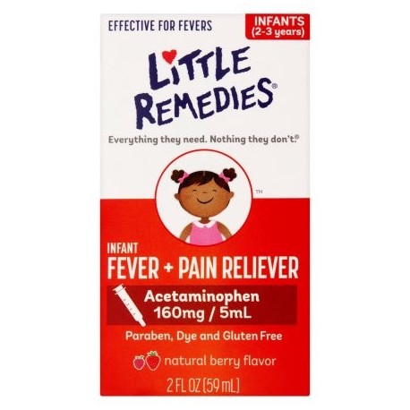 La fiebre por pequeños Little Remedies Berry infantil fiebre y Analgésico Líquido 2 fl oz