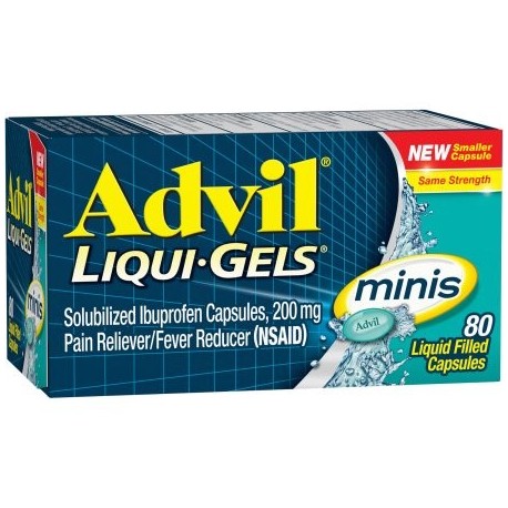 Advil Liqui-Gels minis analgésico - reductor de la fiebre Cápsula rellena de líquido 200 mg de ibuprofeno un alivio temporal 