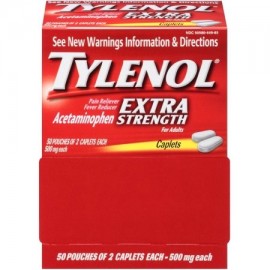 TYLENOL Extra Strength analgésico y reductor de la fiebre cápsulas de dos componentes ea 50 (Pack de 2)