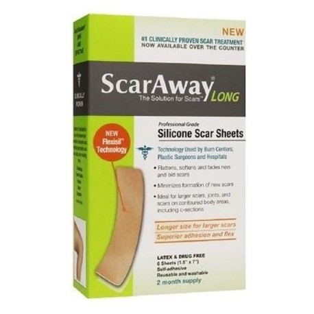 ScarAway hojas de cicatriz grado profesional de silicona 6 ea