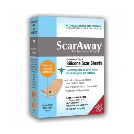 ScarAway Hojas de silicona de grado profesional tratamiento de la cicatriz - Dr. completa recomendada de 12 semanas de