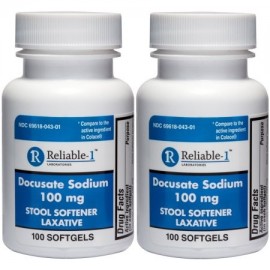 Docusato de sodio 100 mg genérico para Colace 100 Softgels para Gentle Relief fiable del paquete de estreñimiento ocasional de