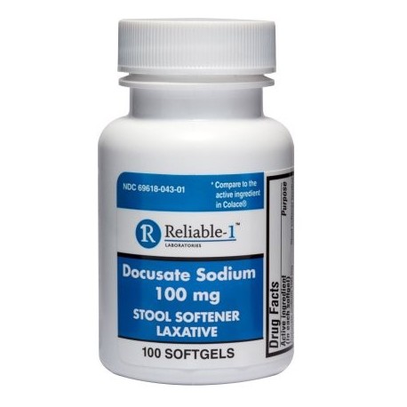 Docusato de sodio 100 mg genérico para Colace 100 Softgels para Gentle Relief fiable de estreñimiento ocasional