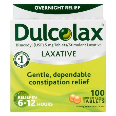 Dulcolax Laxante Comfort Comprimidos recubiertos 100ct bisacodilo USP 5 mg