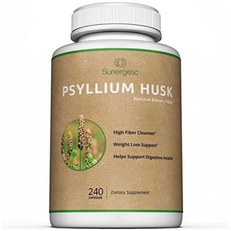 El psyllium prima de cáscara Cápsulas - 725 mg por cápsula -240 cápsulas - Potente cáscara de psyllium fibra suplemento ayu