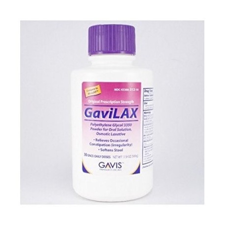 Paquete de 2 GaviLAX Polvo alivia el estreñimiento 30 una vez al día Dosis 179 oz Cada