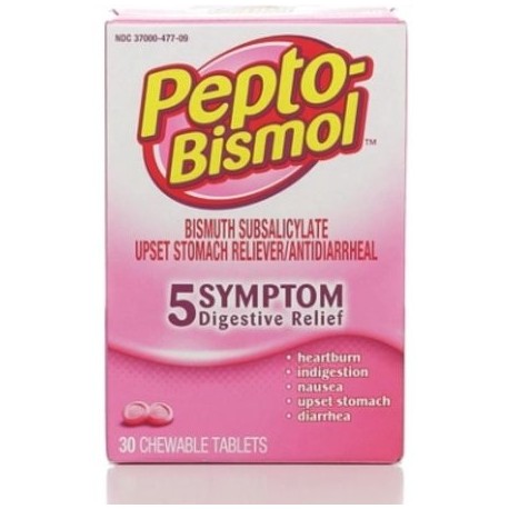 Pepto-Bismol tabletas masticables original 30 ea (paquete de 6)