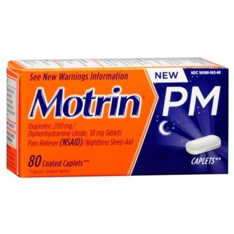 Motrin PM Coated Caplets 80 Caplets (Pack de 2)