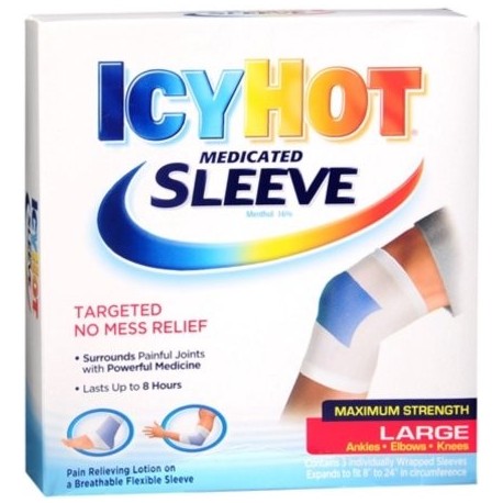 Icy Hot Medicated manga grande (tobillos codos y rodillas) 3 Cada (Pack de 2)