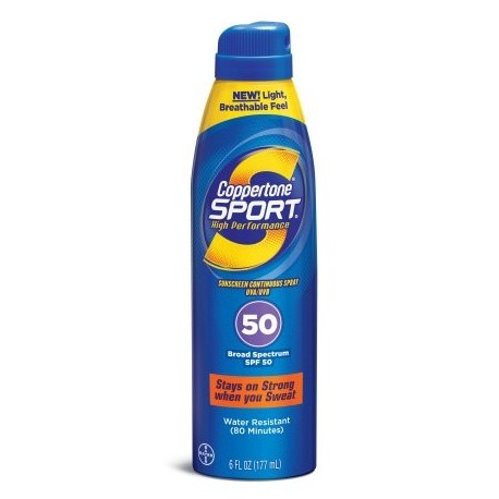 Coppertone Deporte Protector solar SPF rociado continuo 50 6 fl oz