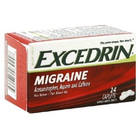 Excedrin migraña para aliviar el dolor Caplets 24 ea (Pack de 2)