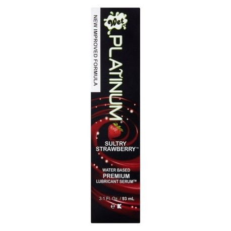 WetWet Platinum Sensual Fresa premium suero concentrado de lubricante 31 fl oz