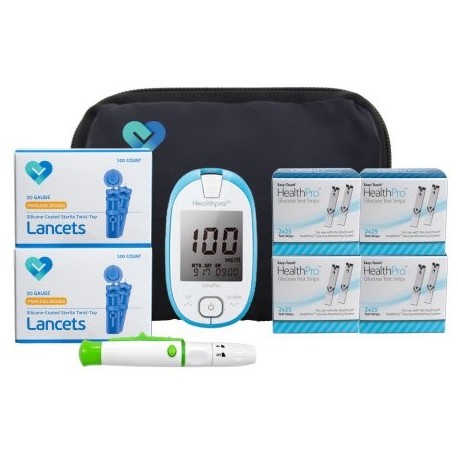 Kit Owell Salud Pro completa de la diabetes análisis de glucosa en sangre (200)