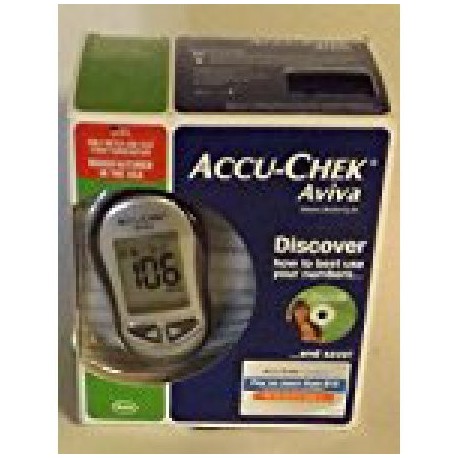 Accu-Chek Aviva Control de la diabetes Kit - Sistema medidor con diez tiras de prueba (nuevo diseño)