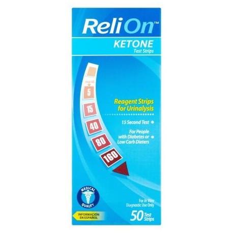 ReliOn tiras de prueba de cetona 50 Ct