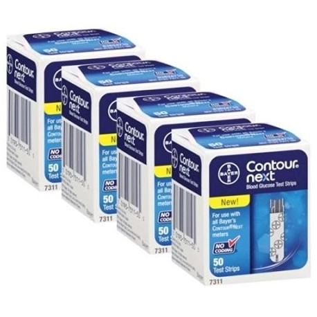 Bayer Contour Siguiente Tiras de Prueba 4 cajas de 50