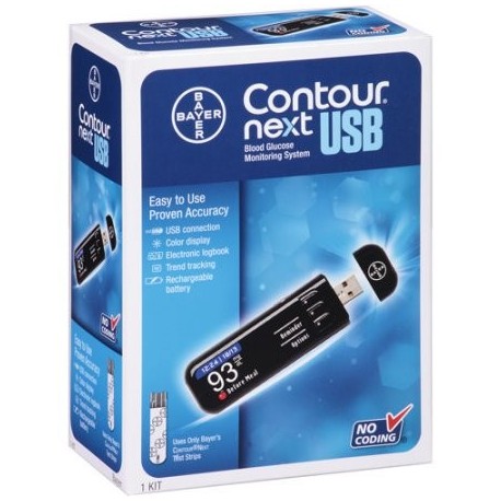 Bayer Contour Sistema de glucosa en sangre Siguiente USB