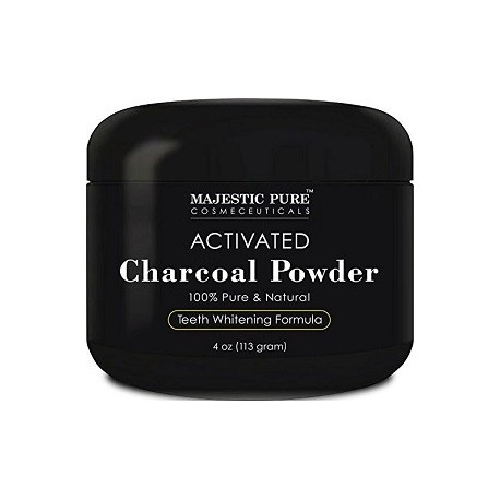 MAJESTIC PURE CHARCOAL POWDER BLANQUEAMIENTO DENTAL 113 GRAMOS