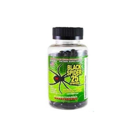 BLACK SPIDER 25 MG EPHEDRA 100 CAPSULAS