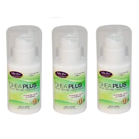 Life Flo Salud - DHEA Plus altamente absorbente Body Cream 2 oz (57 g) - 3 Packs