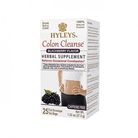 HYLEYS TEA WELLNESS COLON CLEANSE BLACKBERRY TEA 25 BOLSITAS