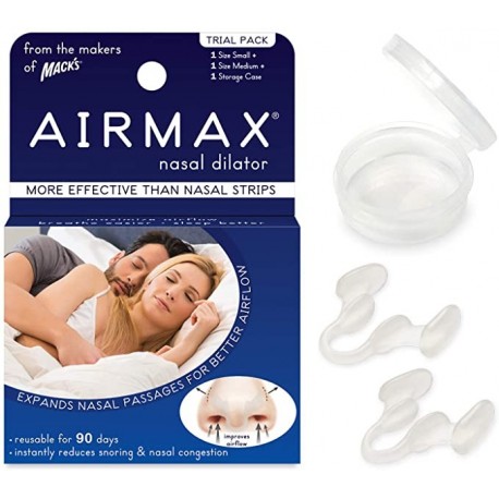 AIRMAX DILATADOR NASAL PARA DORMIR MEJOR NATURAL Y COMODA LUCHA CONTRA EL RONQUIDO DISPOSITIVO