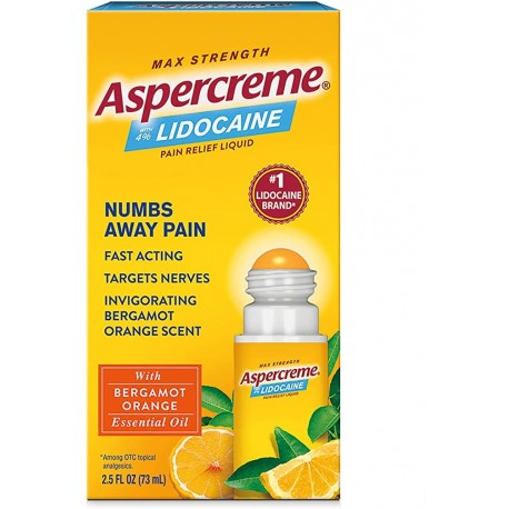  ASPERCREME ACEITES ESENCIALES LIDOCAINA ALIVIO DOLOR DE LIDOCAINA CON BERGAMOTA NARANJA 70 GRAMOS