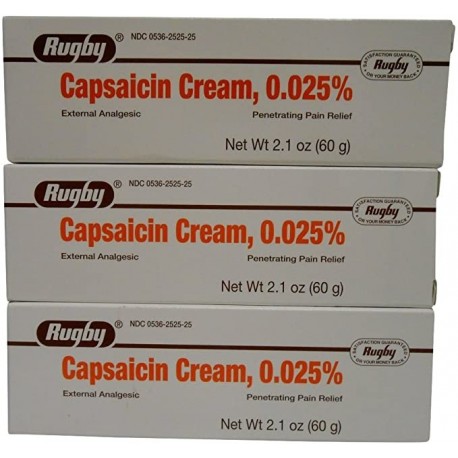  RUGBY CAPSAICIN 0025 CREAM 63 GRAMOS X 3 CUENTA