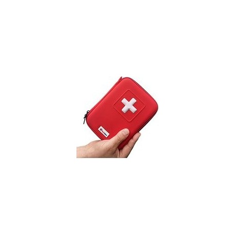 MINI FIRST AID KIT IN RED HARD CASE (100 IMPLEMENTOS)