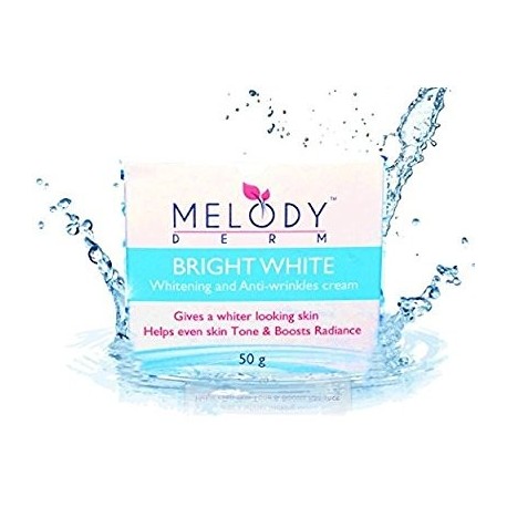 melodyderm brillante crema blanca - mejor para blanquear la piel y crema para aclarar - con vitamina B3 y colágeno - da una pie