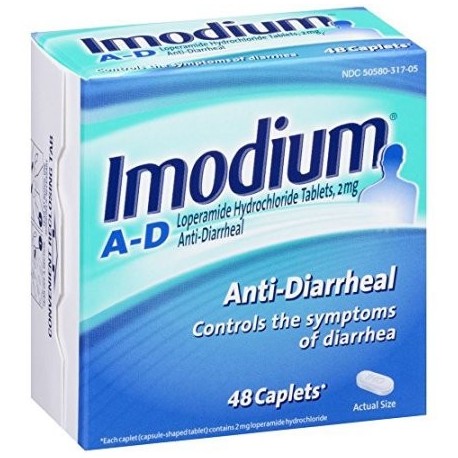 2 Paquete Imodium antidiarreicos Clorhidrato de loperamida 48 Caplets Cada