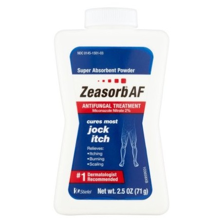 Zeasorb Jock Itch absorbente estupenda Powder tratamiento antifúngico 25 oz