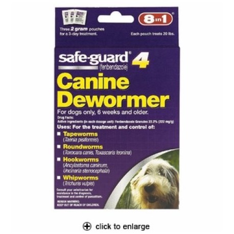 Safeguard 4 Canine Antihelmíntico (2 gm) - perros medianos (3 pack)