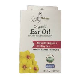 Wallys orgánico natural Aceite Ear Drops con ajo y gordolobo 1 onza