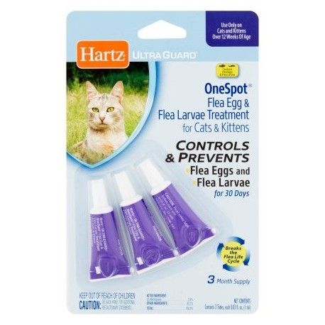 Hartz UltraGuard un punto de pulgas huevo y Tratamiento larvas de pulgas de los gatos y de los gatitos 003 onzas fluidas 3