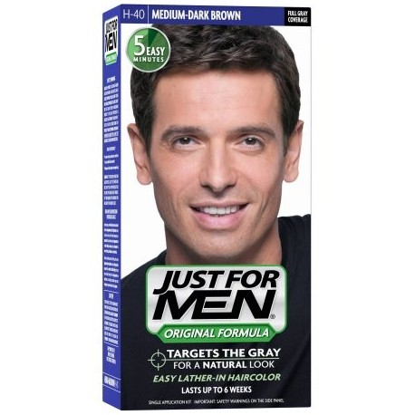 Just For Men Mediana oscuro Marrón Color de pelo champú 1 ct