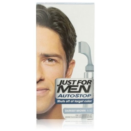 Just For Men AutoStop Color de pelo Darkest Brown A-50 1 ea (Pack de 4)