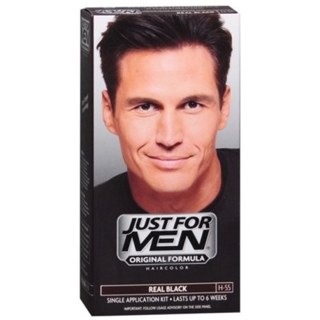 Just For Men Color de cabello H-55 real Negro 1 Cada (paquete de 6)