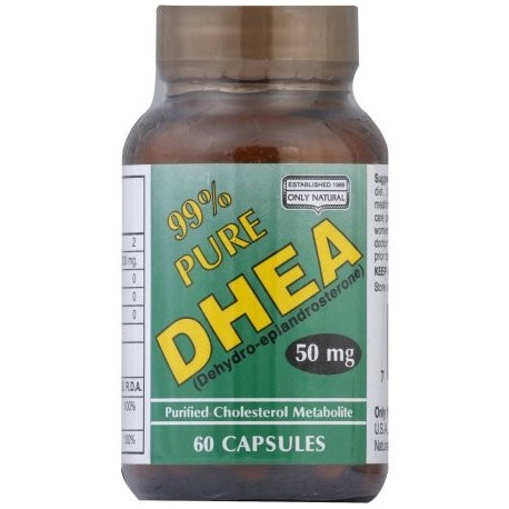 ONLY NATURAL DHEA 99% de pureza 50 mg cápsulas 60 CT
