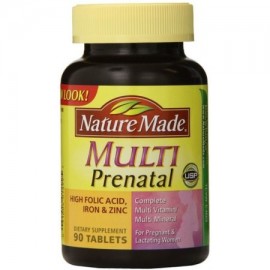 Nature Made Multi prenatal Vitamina comprimidos 90 ea (Pack de 2)