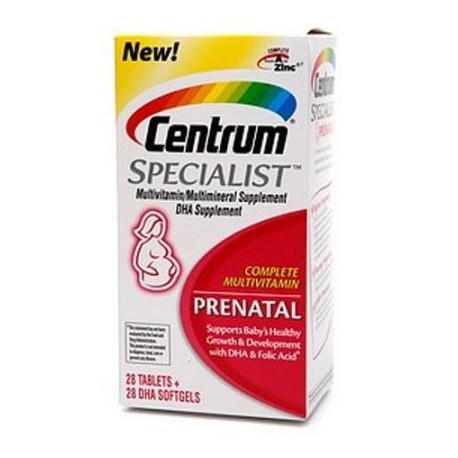 Especialista Centrum completa de multivitaminas tabletas y geles suaves para Prenatal - 28 - 28 Ea